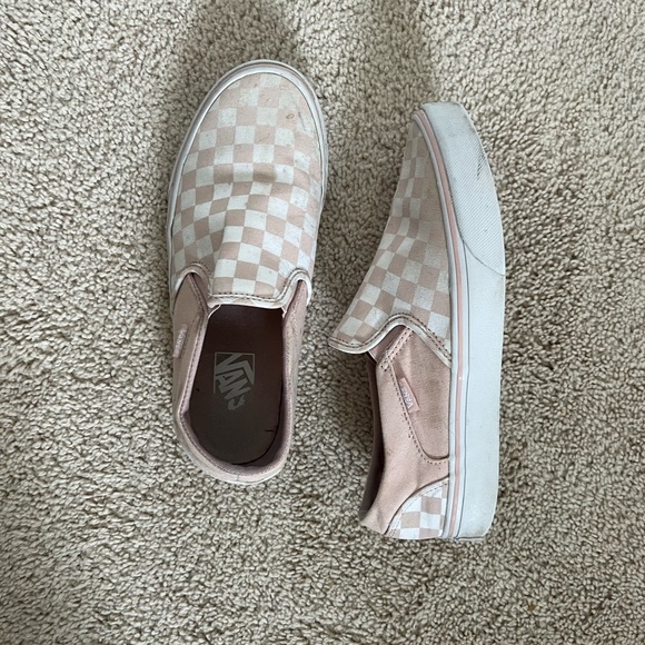 Vans Shoes - Pink/white checkered vans